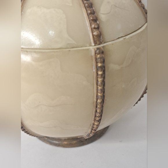 Vintage Croscill Home Romanza Trinket Box Hand Painted Faux Onyx Brass. - Picture 10 of 10